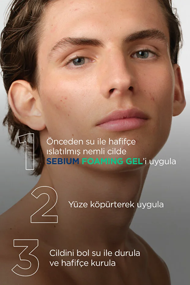Sebium Foaming Gel Karma, Yağlı ve Akne Eğilimli Ciltler İçin Yüz ve Vücut Temizleme Jeli 500 ml